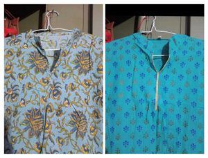 Combo Short Kurti 🩵+💙