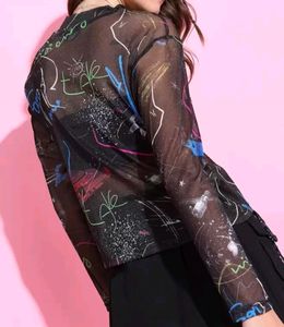 Black Sheer Top