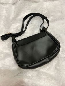 Black Crossbody Bag with Pom-Pom (Brand new Su