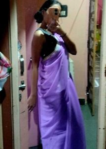 Purple Striped Saree💜💜💜💜💜💜