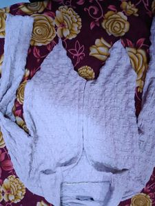 Crinkle Button-Down Top