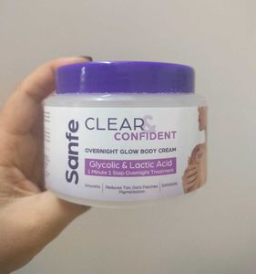 Sanfe Clear &amp; Confident Overnight Glow Body Cream