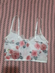 URBANIC Floral White Bralet 🤍
