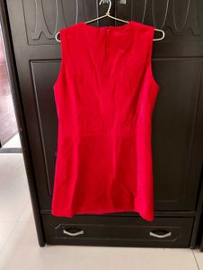 Elle&#39;  Cute Red  Velvet Mini Dress / Top