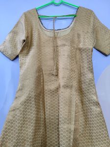 Golden Silk Embellished Kurta