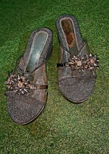 Glittery Sparkle Flower Heels