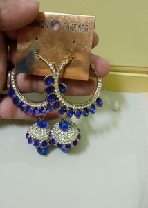 Combo Of Two Earrings Blue And Golden