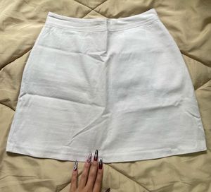 Beige Mini Skirt