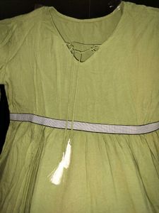Olive Green Babydoll Dress