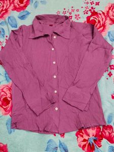 Purple Button-Up Shirt