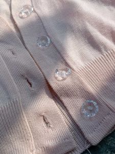 Light Pink Button-Down Cardigan