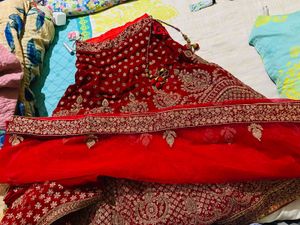 Red and Gold Bridal Lehenga