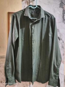Snitch Olive Striped Shirt - Medium