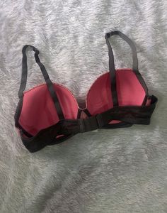 Pink Polka Dot Lace Bra