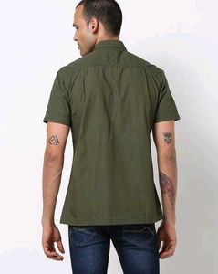 Olive Green Casual Shirt
