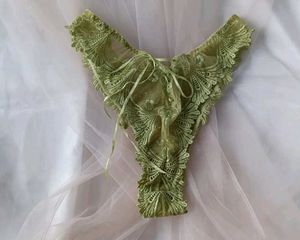 Green Lace Thong