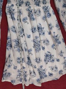 Floral Off-Shoulder Mini Dress 2 time used (CE)