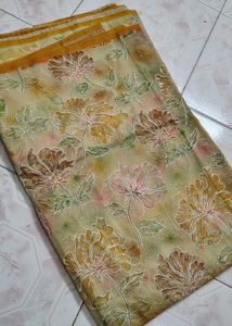 Yellow Floral Saree