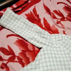 Houndstooth Patterned Coat