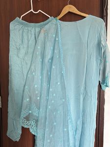 Light Blue Embroidered Pant Kameez