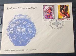 1983 Postal Envelope Of Polska With 2 Stamps