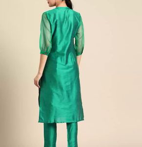 Emerald Green Embroidered set
