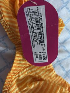 Orange Striped Bra