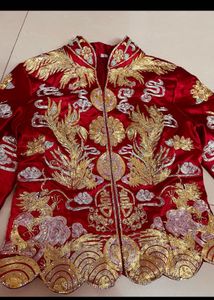 Red Embroidered Chinese Wedding Jacket