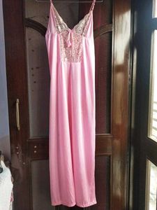 Vintage Pink Lace Trim Nightgown