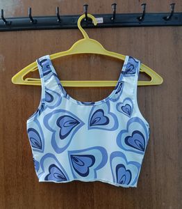 PRICE DROP!! Cute SSS Heart Printed Crop Top