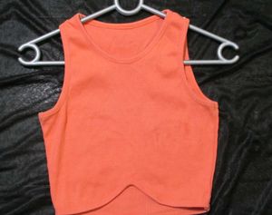 Cute Coral Crop Top