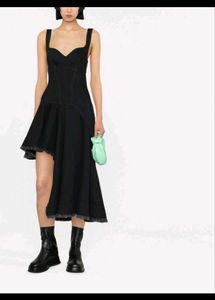 Alexander McQueen asymmetric denim dress