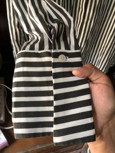 White And Black Striped H&amp;M Shirt