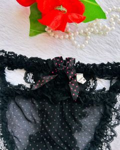 Black Polka Dot Lace Brief