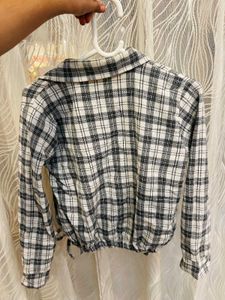 Plaid Button-Down Top
