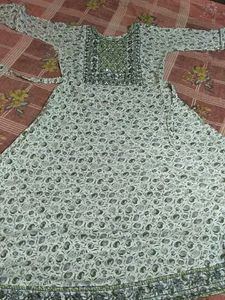 Green Printed Kurta