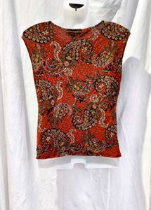 18211. Paisley Print Sleeveless Top