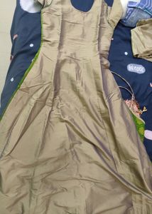 Green With Grey Dress