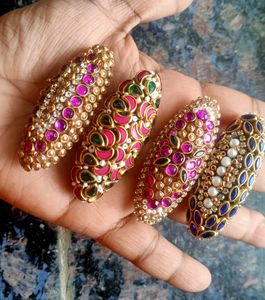 Hand Made  Saree Pins 4 Combo