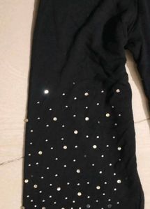 Elegant Black Embellished Kurti