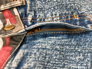 Denim Eagle Patch Shorts