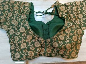 Elegant Green Floral Blouse