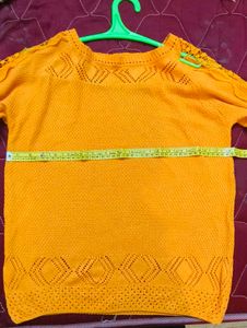 Unused Stylish Yellow Color Sweatshirt/ Top Women