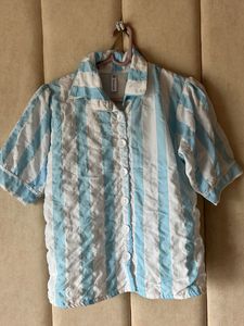 Lining Blue And White Shirt