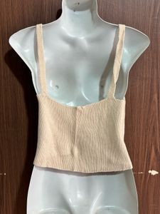 Cream Knit Tank Top