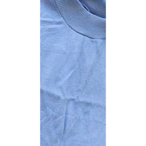Q-Rious Casual Solid Women Light Blue Top