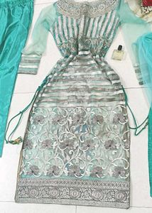 Teal Indian Outfit , very luxury India Outfi