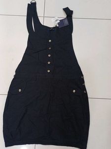 Black Knee Length Jumpsuit For Women.