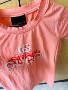 Gucci Graphic Tee - Salmon