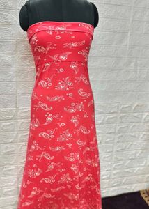 Tube Pink Floral Print Dress Fixed Price